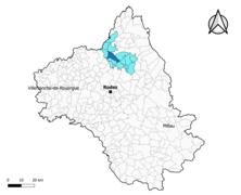 Golinhac dans le canton de Lot et Truyère en 2020.