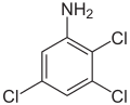 Struktur von 2,3,5-Trichloranilin