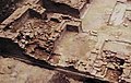 Estructura cel·lular del vihara al monestir de maó d'Ajanta recentment excavat.