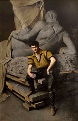 Портрет на скулпторот Џорџ Греј Барнард во неговото ателје (1890), Пенсилвански државен музеј