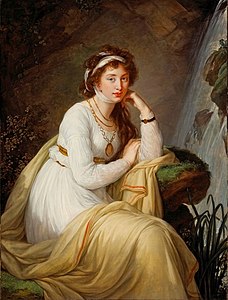 Portrait d’Anna Ivanovna Tolstoy (Baryatinskaya), 1796 par Élisabeth Vigée Le Brun Musée des beaux-arts du Canada.