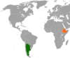 Location map for Argentina and Ethiopia.