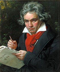 דיוקן של בטהובן משנת 1820 מעשה ידי יוזף קרל שטילר