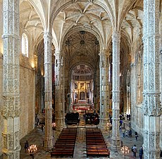 Interior da igreja, Mosteiro dos Jerónimos