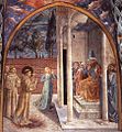 Šv. Pranciškaus išbandymas ugnimi prieš sultoną“ (1450–52, San Francesco bažnyčia, Montefalkas)