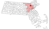 Location in Middlesex County in Massachusetts