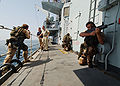 Boarding Procedures demonstrated by the British Royal Marines on the frigate HMS Somerset in 2004