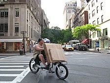 Carrying boxes on Madison Avenue, 2008 Box freight Upper East Side jeh.JPG