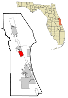 Расположение в округе Бревард и штате Флорида