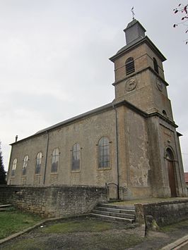 Een kerk in Mercy-le-Haut