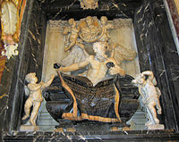 Ерколе Феррата, нагробок Джуліо дель Корно з Хроносом і путті, Рим