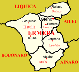 Distretto di Ermera – Mappa