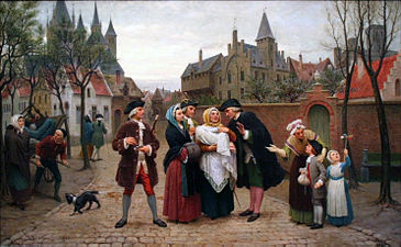 Un battesimo nelle Fiandre nel XVIIIe secolo, 1862, Museo di belle arti di Gand.