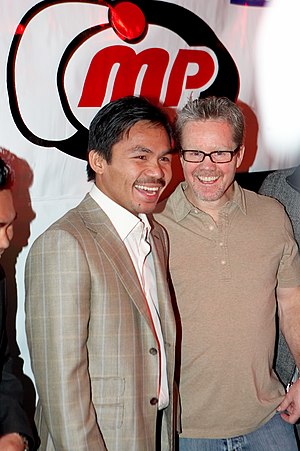 Freddie Roach and Manny Pacquiao at the Pacqui...