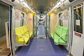 3000A series priority seating. The heightened seats are distinguished by their yellow colour.