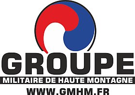 Logo du Groupe militaire de haute montagne surmontant l'adresse web www.GMHM.fr