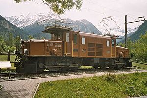 Ge 6/6 I близ станции Бергюн-Бравун, Швейцария, 1994 год.