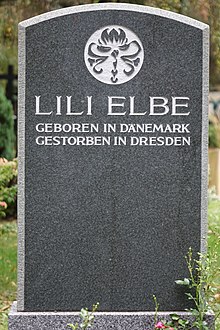 Focus Features funded the renovation of Lili Elbes' grave in Dresden Grabstein Lili Elbe.jpg