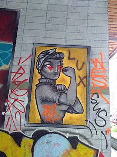 "We can do it", graffiti féministe dans le quartier des Grottes, Genève.