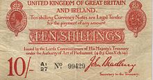 Obverse side of the 10/- Treasury note. HM-treasury-note-10-shillings-bradbury-A.jpg