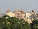 A panoramic view of the Hawa Mahal