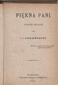 Józef Ignacy Kraszewski Piękna pani