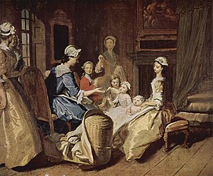 Pamela teaching her children (1743–45)