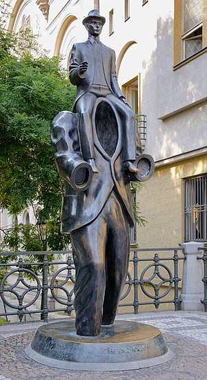 Monument to Franz Kafka by the sculptor Jarosl...