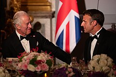 King Charles III and Emmanuel Macron State Dinner 2023.jpg