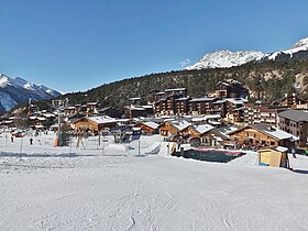 Vue aérienne de la station.