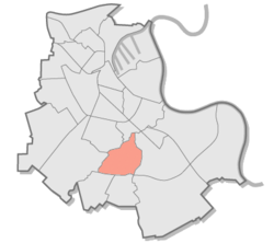 Lage von Weckhoven im Stadtgebiet von Neuss