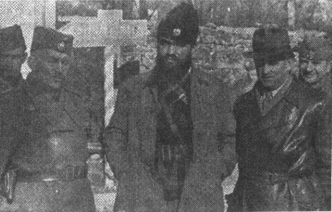 Dimitrije Ljotić i Momčilo Đujić sa saradnicima u Sloveniji, zima 1944/1945.