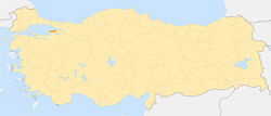 Разположение на Ялова в Турция