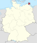 Localização de Rúgia na Alemanha