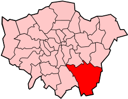 Бромли показан в Большом Лондоне