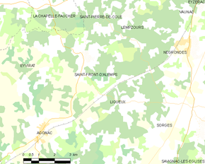 Poziția localității Saint-Front-d'Alemps