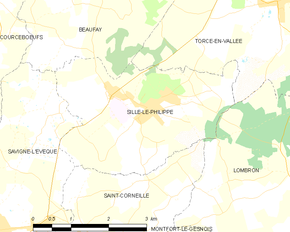 Poziția localității Sillé-le-Philippe