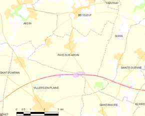 Poziția localității Faye-sur-Ardin