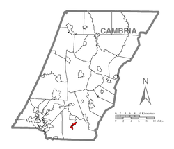 Location within Cambria County