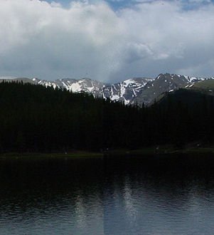 Mount Evans vanaf Echo Lake