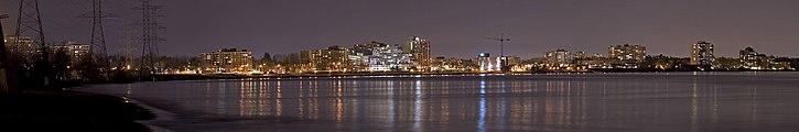 Burlington la nuit, vue de la plage