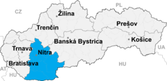 Kedudukan Nitra di Slovakia