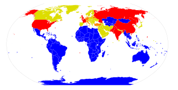 Nuclear-Weapon-Free Zones
Nuclear weapons states
Nuclear sharing
Neither, but NPT Nwfz.svg