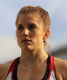 Petra Klinglerová na SP 2017 v boulderingu v Mnichově