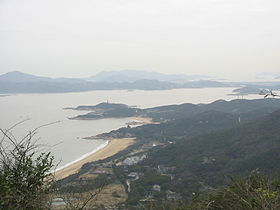 Vue de l'île de Putuo à partir du mont Putuo.