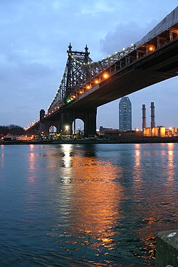 Queensboro Bridge From Roosevelt Island Night.jpg