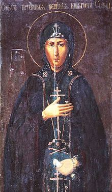 Saint Sophia of Suzdal, wearing the full monastic habit of a Schemanun Saint Sofia of Suzdal crop.jpg