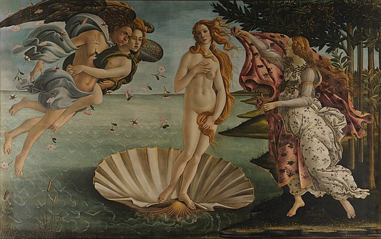 Botticelli, Sandro. Birth of Venus. c. 1482. Galleria degli Uffizi, Florence