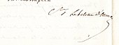 signature de Honoré Joseph Octave Le Peletier, comte d'Aunay