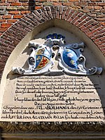 Gedenksteen in de toren Sint-Pieterkerk